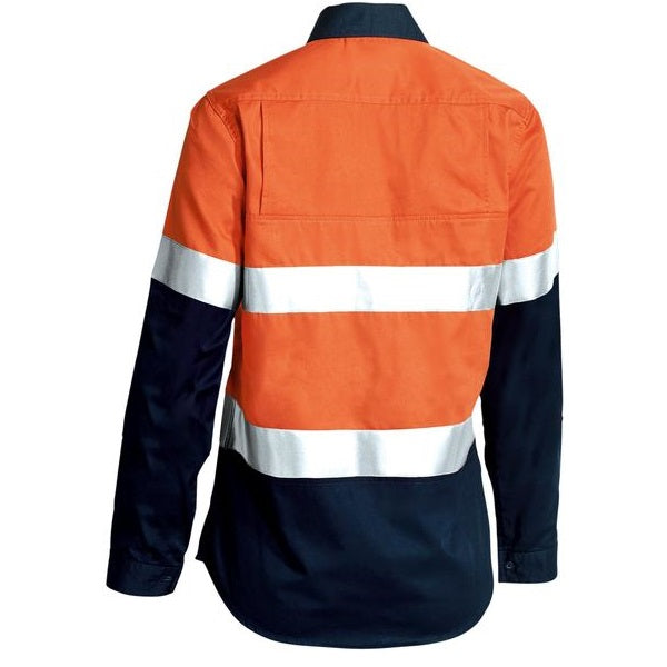 Bisley BL6896 Ladies HiVis Cool Lightweight Shirt With Tape