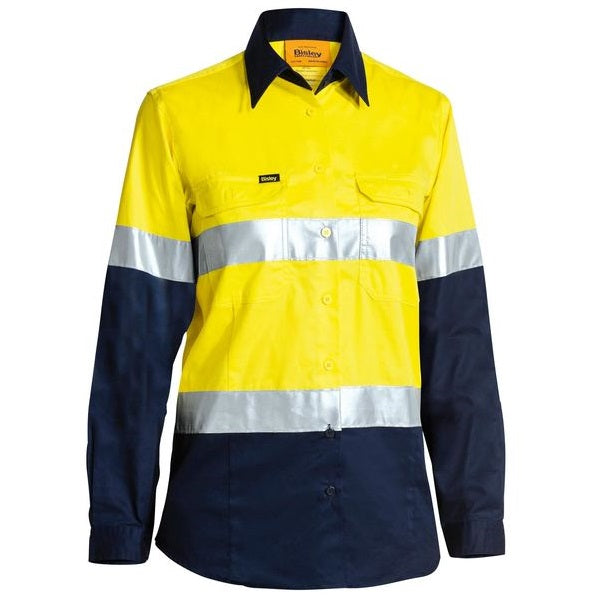 Bisley BL6896 Ladies HiVis Cool Lightweight Shirt With Tape