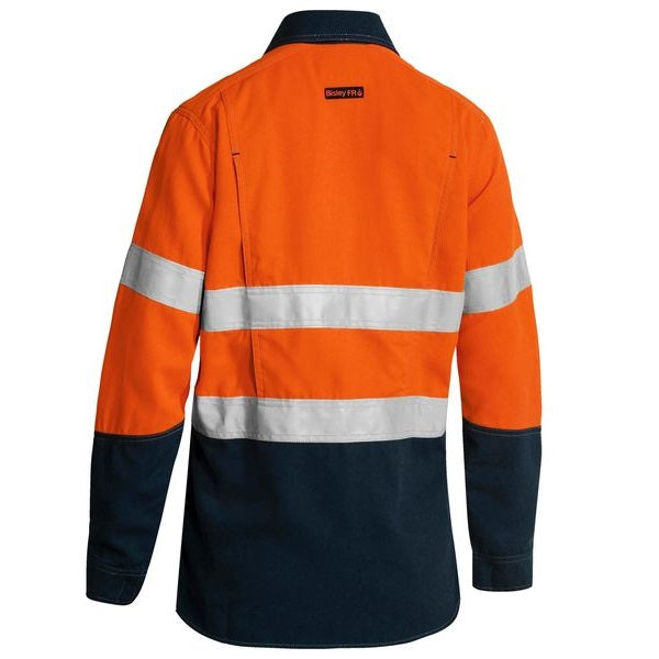Bisley BL8098T Women's Tencate Tecasafe® Plus 580 Taped Two Tone HiVis Lightweight FR Vented L/S Shirt
