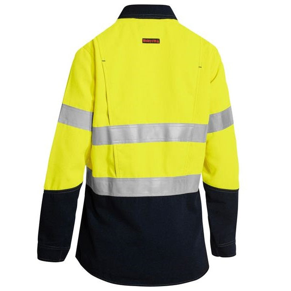 Bisley BL8098T Women's Tencate Tecasafe® Plus 580 Taped Two Tone HiVis Lightweight FR Vented L/S Shirt