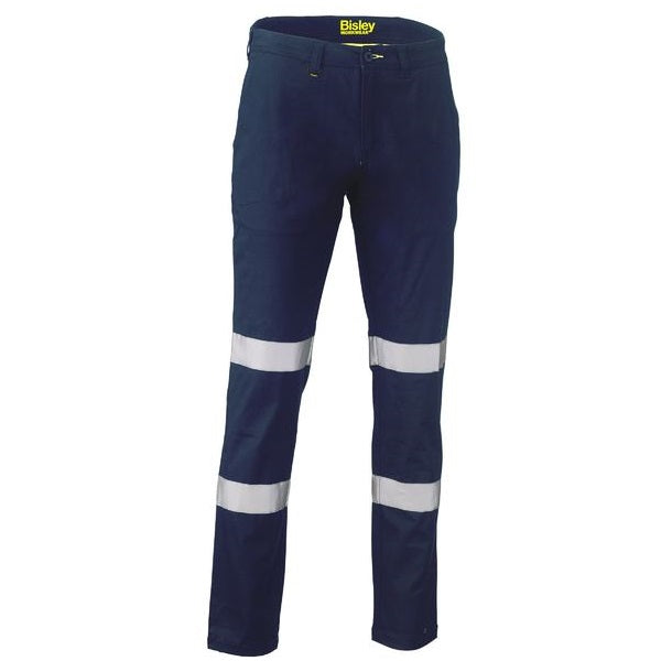 Bisley BP6008T Taped Biomotion Stretch Cotton Drill Work Pants - Front view