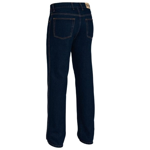 Bisley BP6050 Rough Rider Blue Denim Men's Work Jeans - Back View