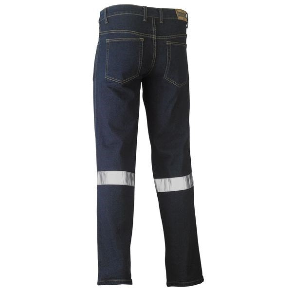 Bisley BP6712T 3M Taped Rough Rider Stretch Denim Jeans - Back view