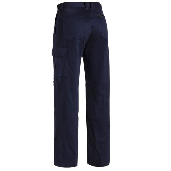 Bisley BP6899 Men's Cotton Drill Cool Navy Lightweight Work Pants - Back view