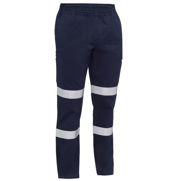 Bisley BPC6029T Taped Biomotion Stretch Cotton Drill Elastic Waist Cargo Work Pant