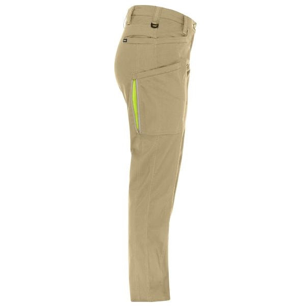 Bisley BPCL6150 Women's X Airflow™ Stretch Ripstop Vented Cargo Work Pants in colour Stone - Side view