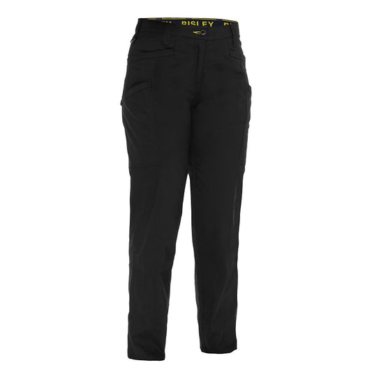 Bisley BPCL6150 Women's X Airflow™ Stretch Ripstop Vented Cargo Pants in colour Black - Front view