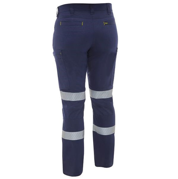 Bisley BPCL6152T Women's X Airflow™ Taped Stretch Ripstop Lightweight Cargo Hi-Vis Work Pants - Back view