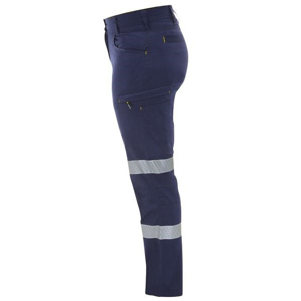 Bisley BPCL6152T Women's X Airflow™ Taped Stretch Ripstop Lightweight Cargo Hi-Vis Work Pants - Side view