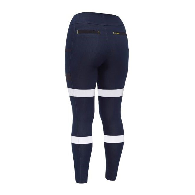 Bisley BPL6026T Women's Flex&Move™ Biomotion Taped Jeggings Hi-Vis  - Back view