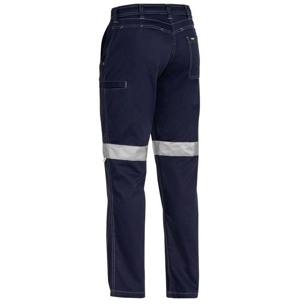 Bisley BPL6431T Women's Taped Cool Cargo Pants Navy Colour - Back View