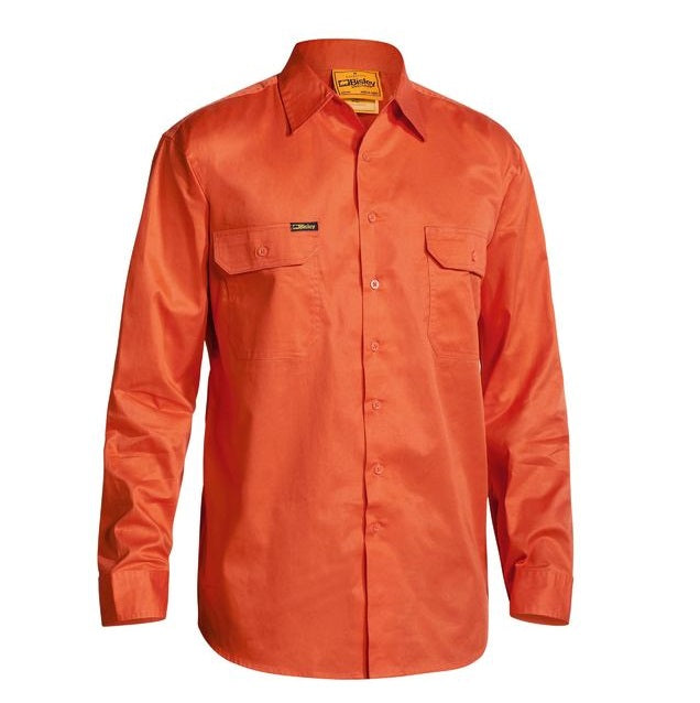 Bisley BS6894 Mens Cool Lightweight Gusset Cuff HiVis L/S Shirt