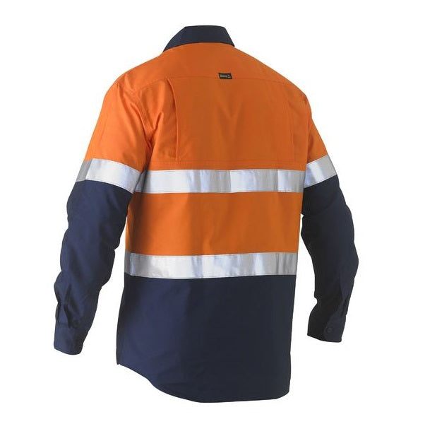 Bisley BS6996T Taped Two Tone HiVs Recycled Drill Shirt