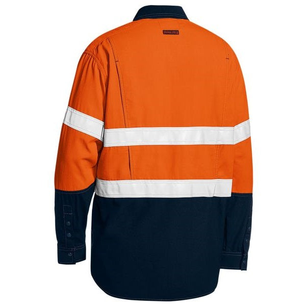 Bisley BS8237T Tencate Tecasafe® Plus 480 Taped Two Tone HiVis Lightweight FR Vented L/S Shirt