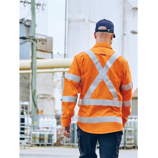 Bisley BS8439XT Apex 185 X Taped Hi Vis FR Ripstop Vented Shirt