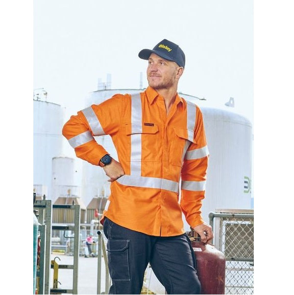 Bisley BS8439XT Apex 185 X Taped Hi Vis FR Ripstop Vented Shirt
