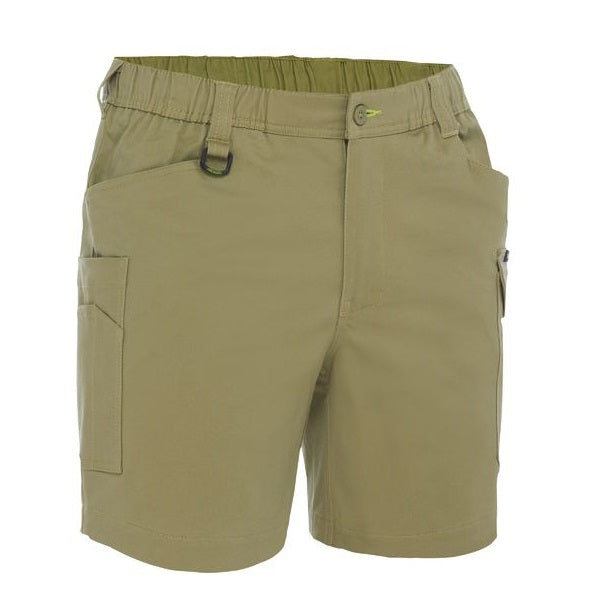Bisley BSHC1018 Stretch Cotton Elastic Waist Cargo Shorts