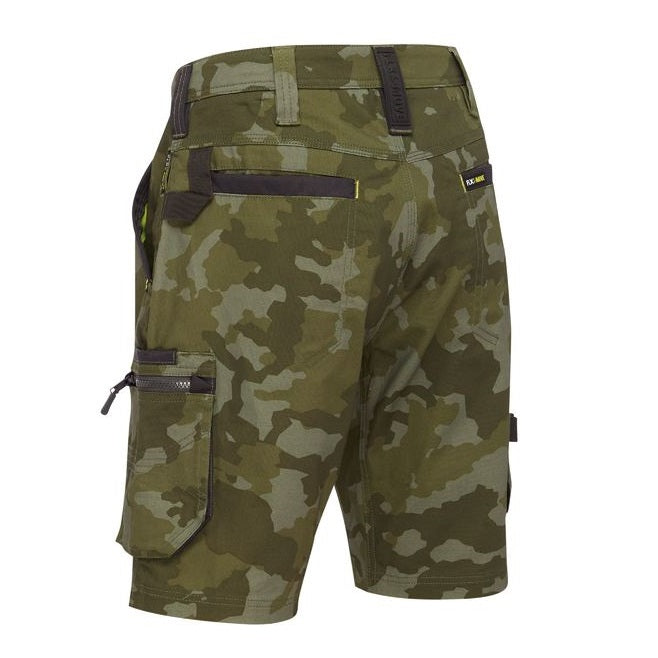 Bisley BSHC1337 Flex and Move Stretch Canvas Camo Cargo Short - Limited Edition