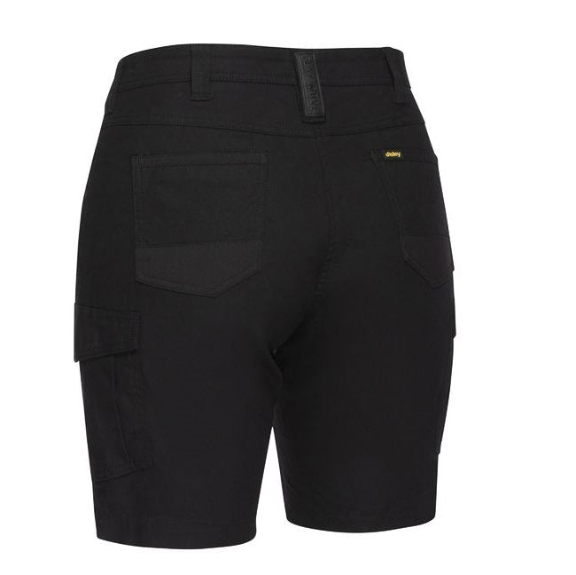 Bisley Black BSHL1044 Women's Flex&Move™ Cargo Work Shorts - Back view