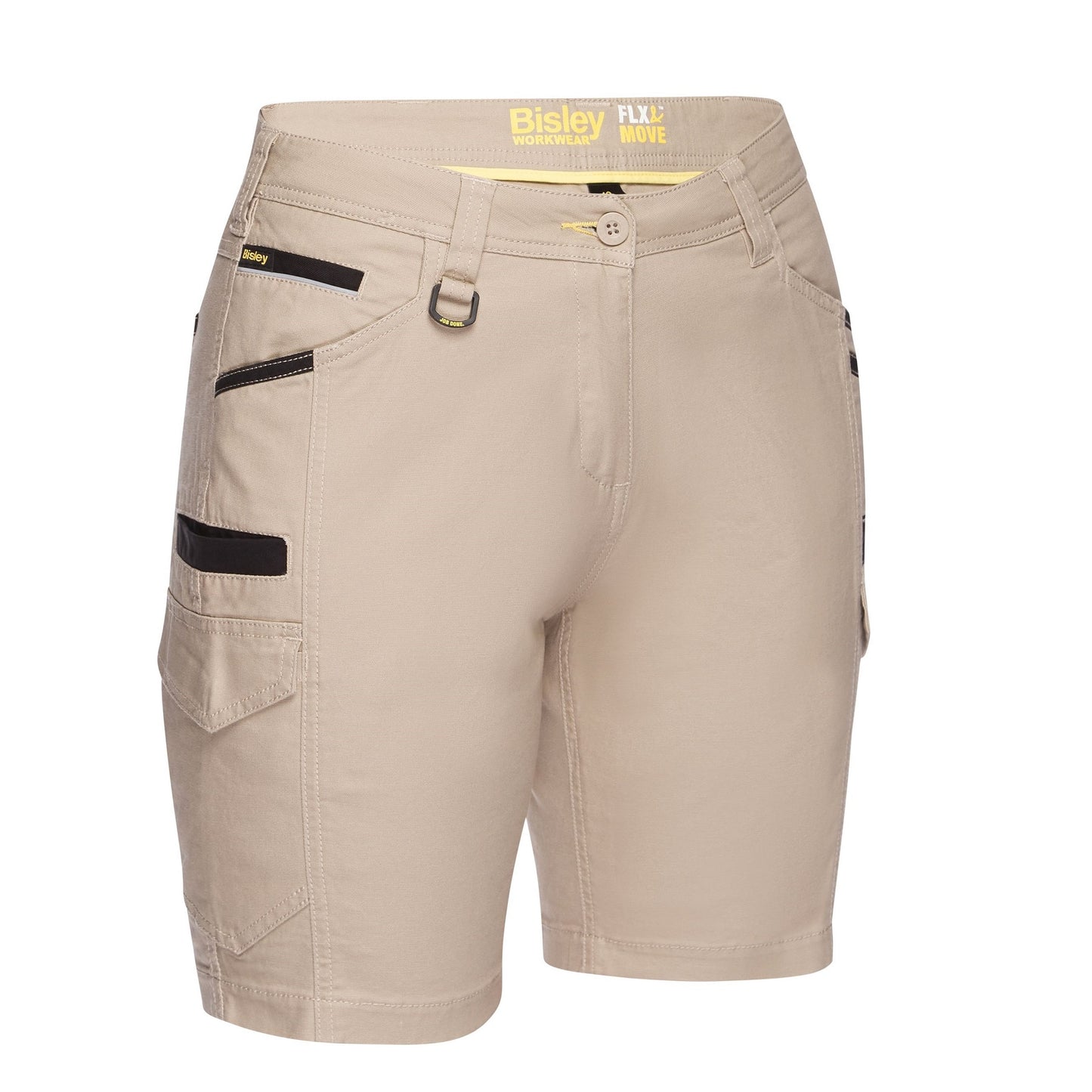 Bisley Stone BSHL1044 Women's Flex&Move™ Cargo Work Shorts - Front view