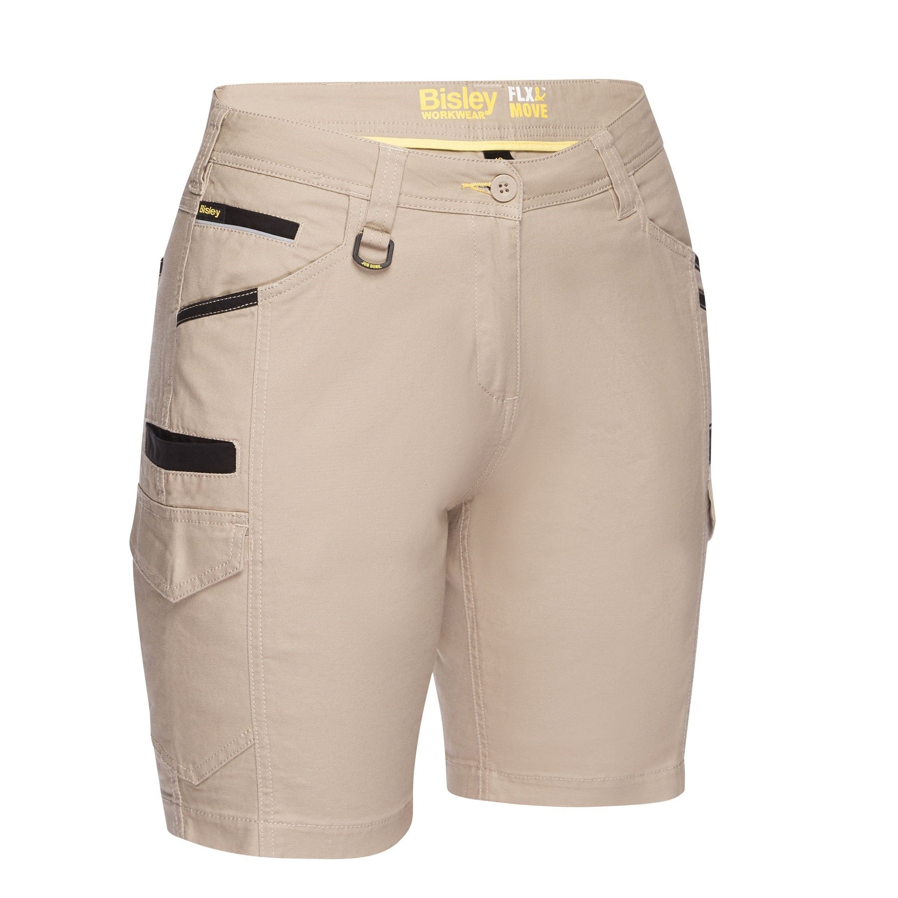 Bisley Stone BSHL1044 Women's Flex&Move™ Cargo Work Shorts - Front view
