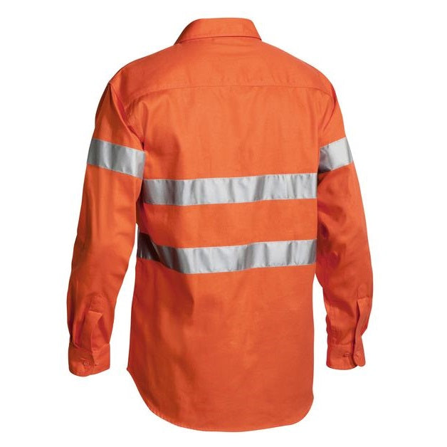 Bisley BT6482 HiVis 3M Reflective Tape Mens Drill L/S Shirt