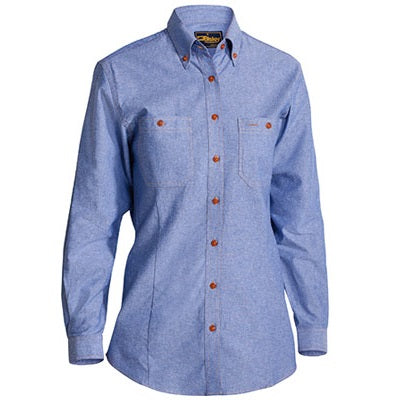 Bisley B76407L Womens Chambray L/S Shirt