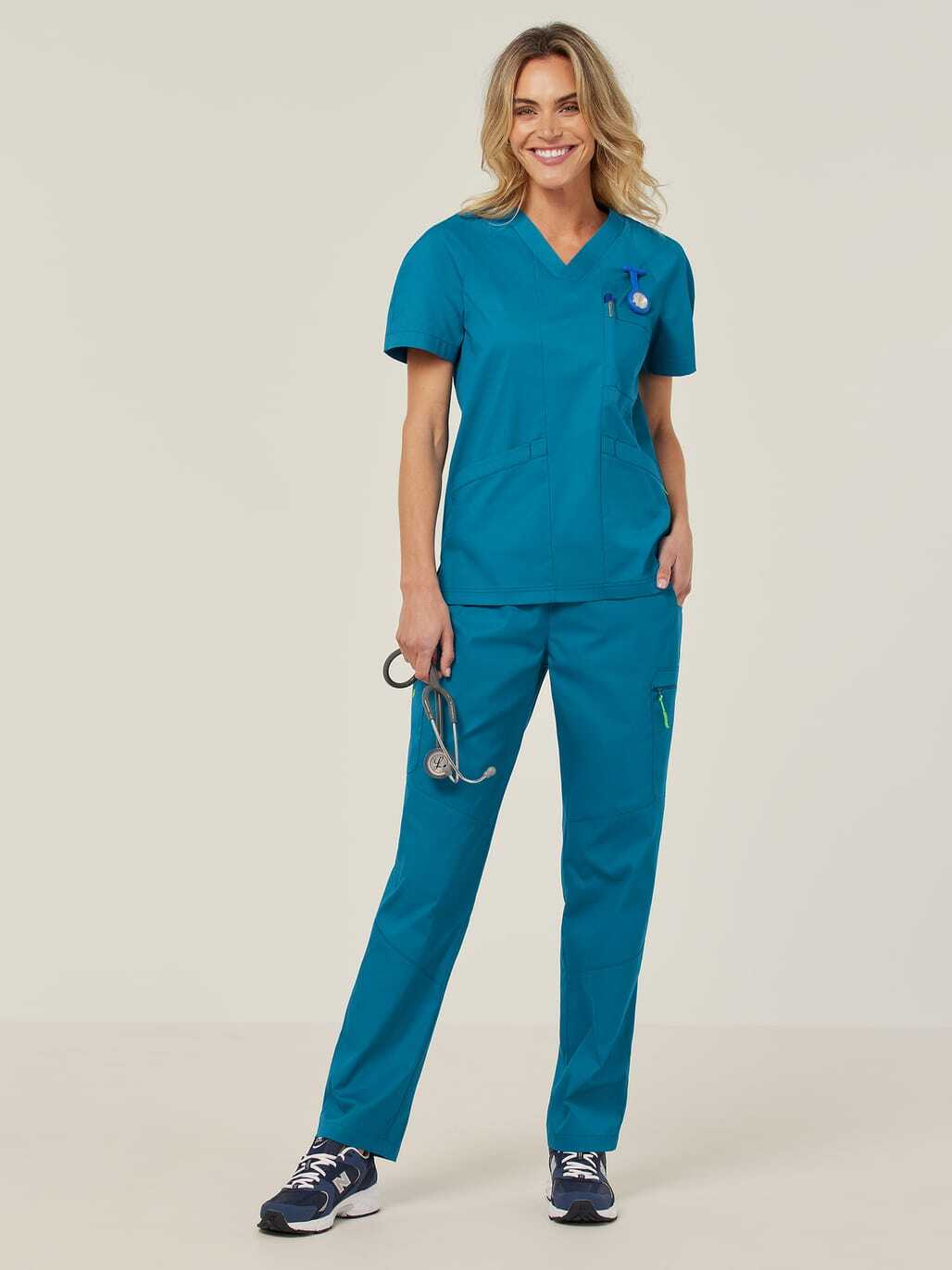 NNT CATRFV Unisex Carl V-Neck Style Scrub Top