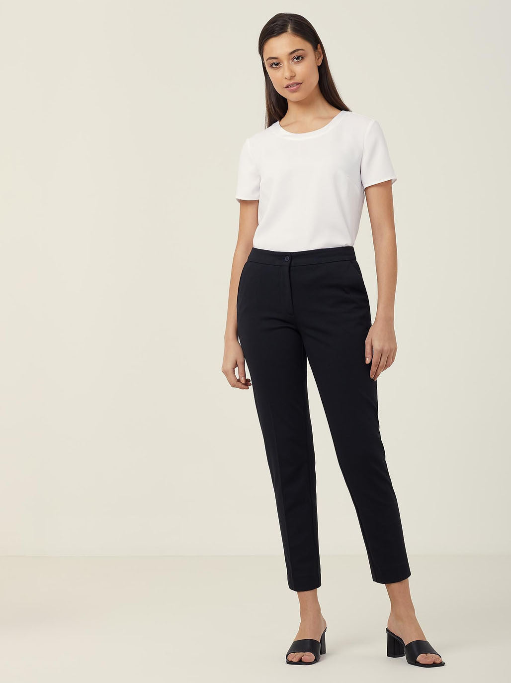 NNT CATU2N Satin Back Crepe Short Sleeve Top