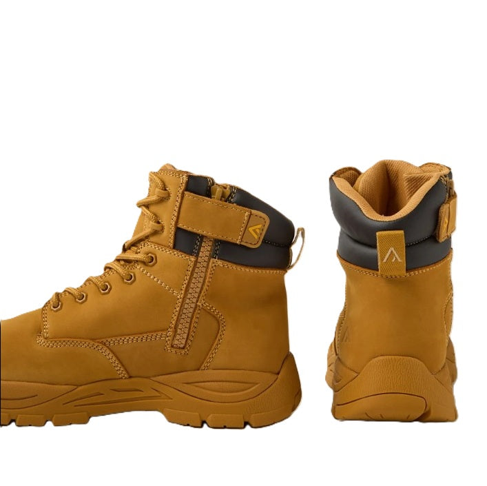 Colorado Wheat Safety Boots CF12343 Zip and Back View