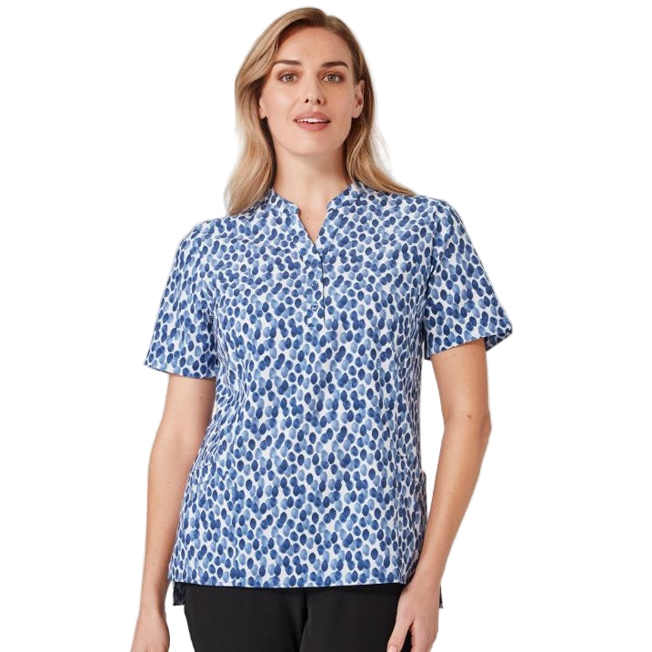 Biz Care CS450LS Womens Florence Stardust Print Tunic