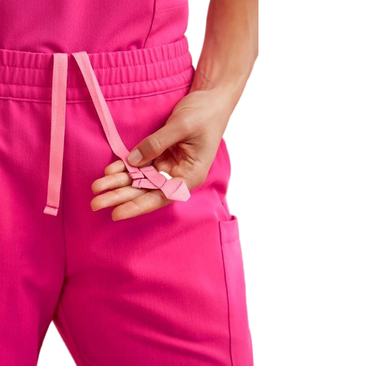 Biz Care CSP241LL Womens Pink Jogger Scrub Pant