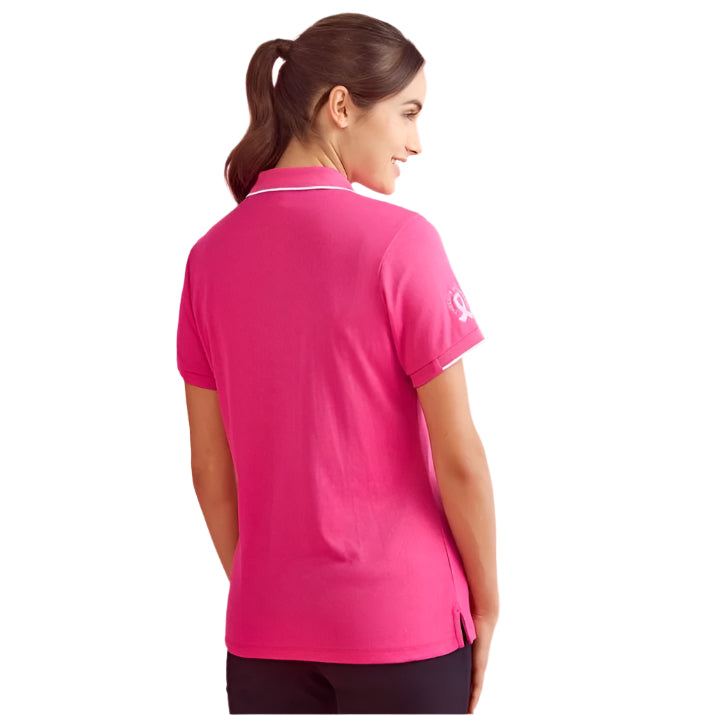 Biz Care CST313LS Women's Pink Short Sleeve Polo