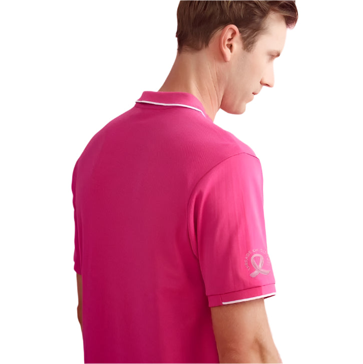 Biz Care CST313MS Mens Pink Short Sleeve Polo