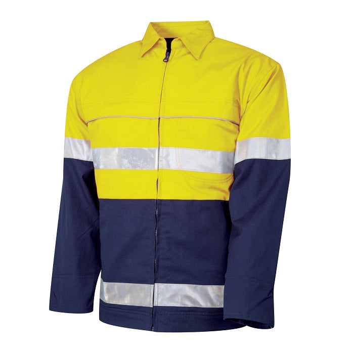 TRu Workwear DJ2192T1 Midweight Hi-Vis Cotton Drill Jacket With 3M Tape
