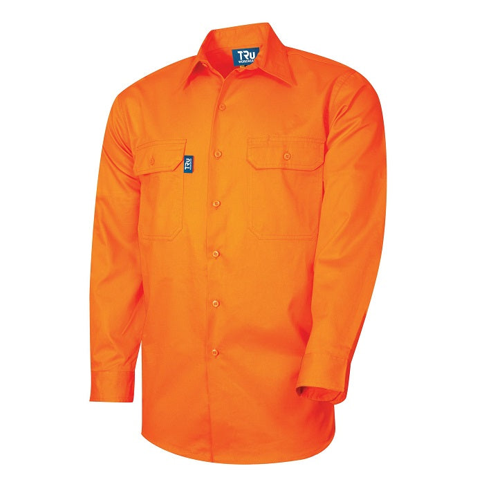Tru Workwear DS1118 Lightweight Vented L/S Hi-Vis Drill Shirt