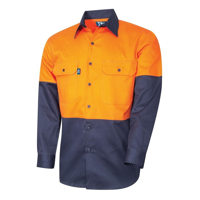 Tru Workwear DS2166 Lightweight Vented L/S Hi-Vis Drill Shirt