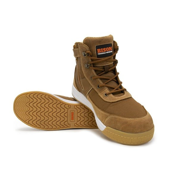 Bison DUNEBR Dune Low Cut Zip Side Safety Boots