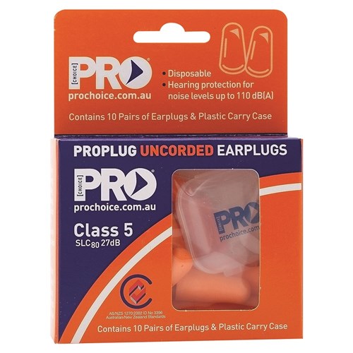 Pro Choice EPOU-10 Probullet Disposable Uncorded Earplugs 10 Pack