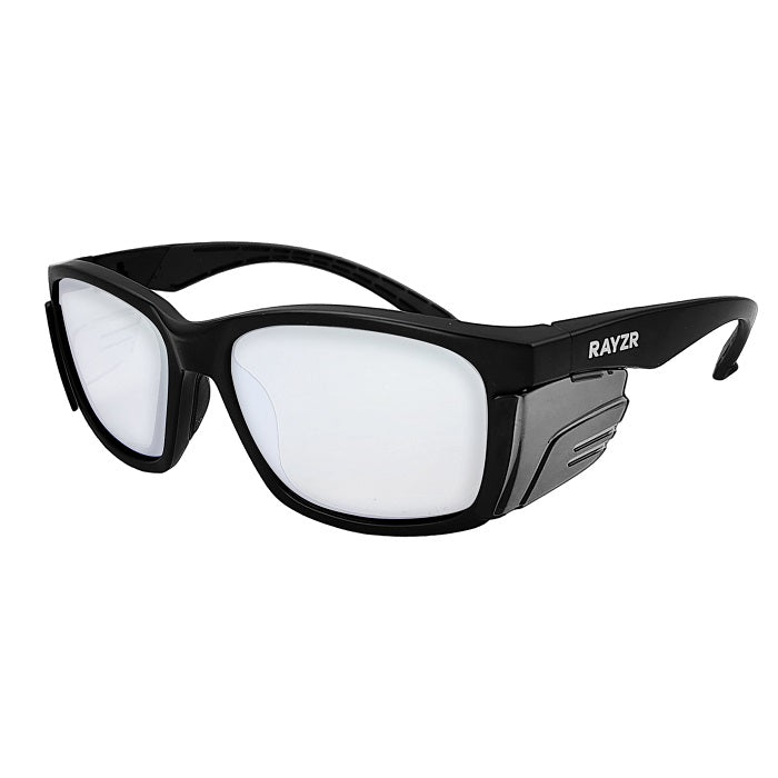 Maxisafe ERZ384 Rayzr Safety Glasses Matte Black Frame Clear Lens