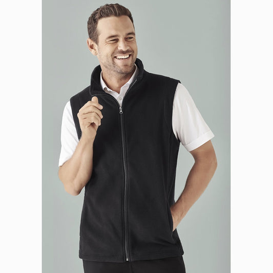 Biz Collection F233MN Mens Plain Micro Fleece Vest