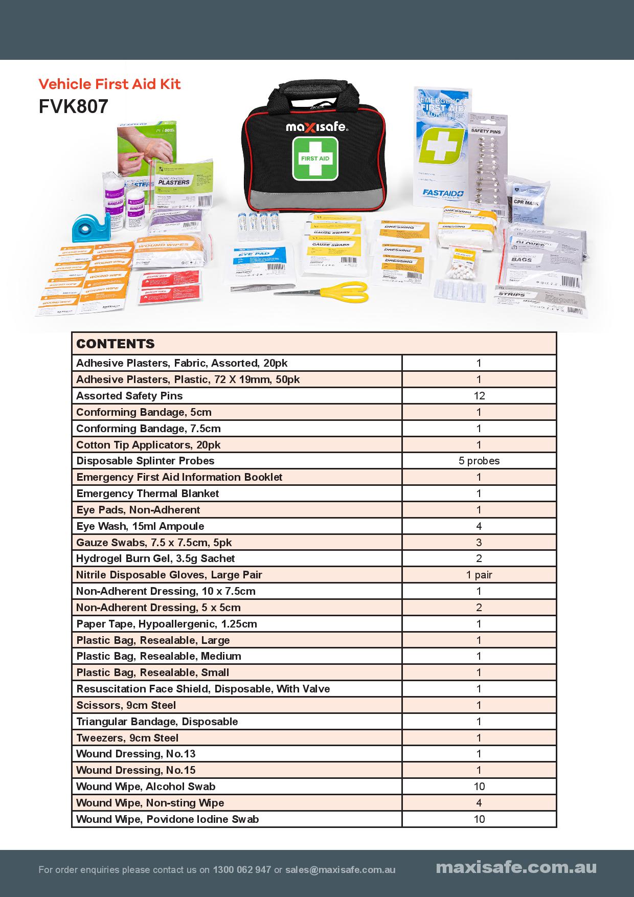 Maxisafe FVK807 Vehicle First Aid Kit