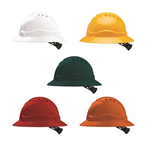 Pro Choice HHV6FB V6 Hard Hat Vented Full Brim Ratchet Harness