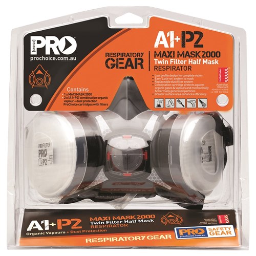 ProChoice® HMAIP2 Assembled Half Mask With A1P2 Cartridges