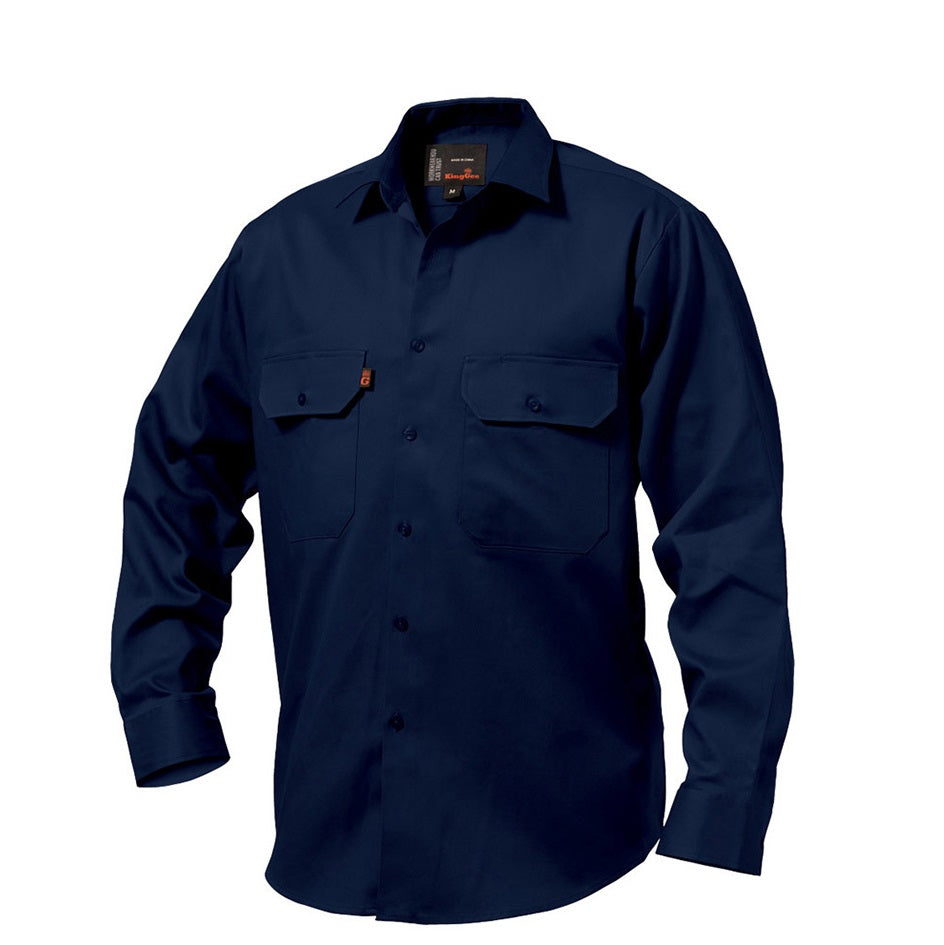 KingGee K04010 Open Front Drill Long Sleeve Shirt