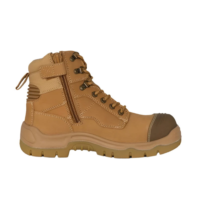 KingGee K27980 Phoenix 6CZ EH 150mm Side Zip Wheat Safety Boot