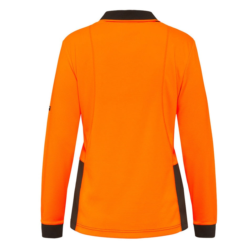KingGee K44730 Workcool Hyperfreeze HiVis Spliced Polo L/S
