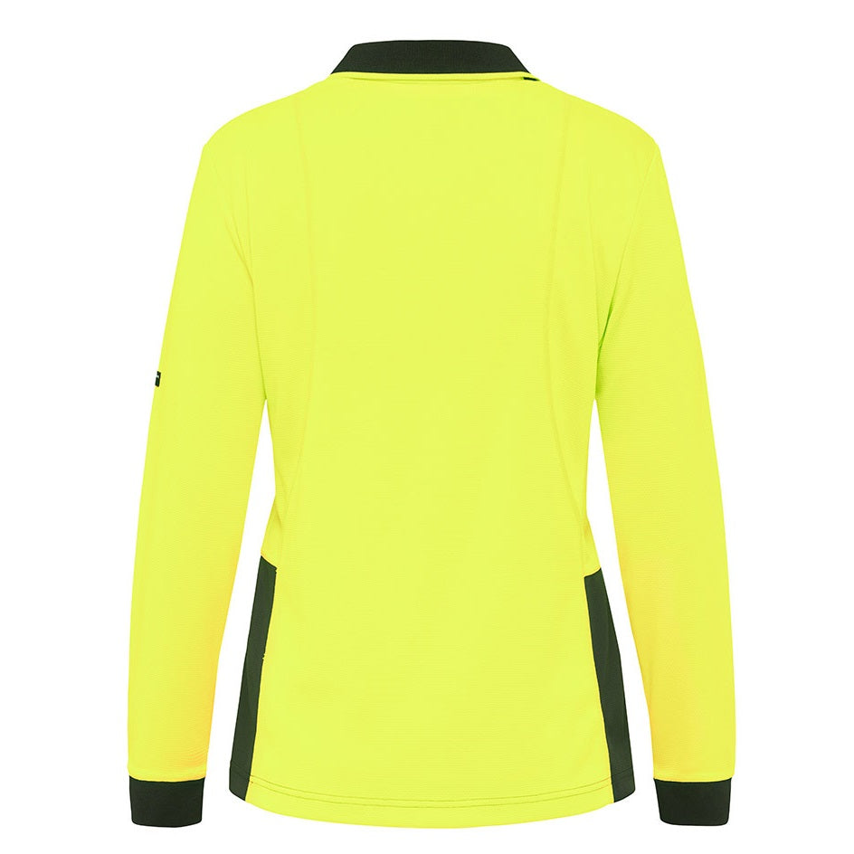 KingGee K44730 Workcool Hyperfreeze HiVis Spliced Polo L/S