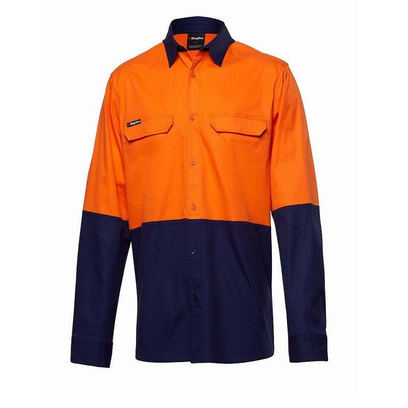 KingGee K54027 Workcool HiVis Spliced Long Sleeve Shirt