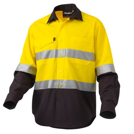 KingGee K54880 Workcool 2 HiVis Reflective Spliced Long Sleeve Shirt